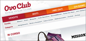 OVO CLUB :: scermata sito internet